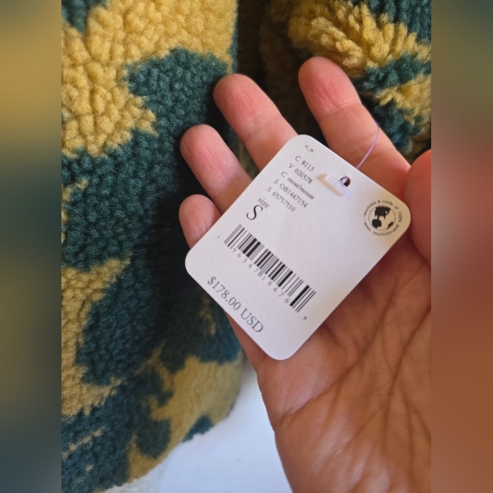 NWT! Free People We The Free, Canyon Moon Cardi Coat, Olive Combo, Size Small - Picture 10 of 10